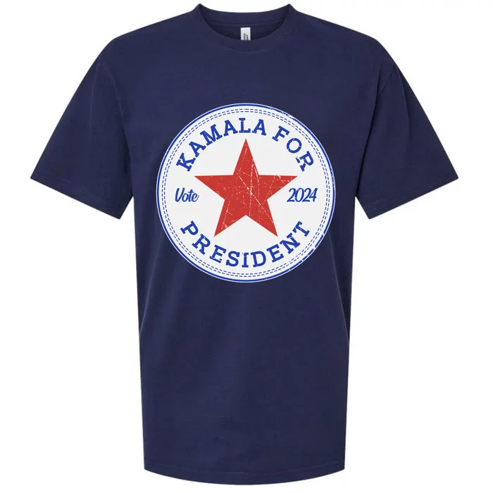 Vote 2024 Kamala For President Sneaker Logo Sueded Cloud Jersey T-Shirt