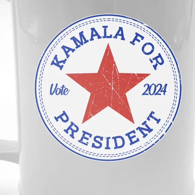 Vote 2024 Kamala For President Sneaker Logo Front & Back Beer Stein