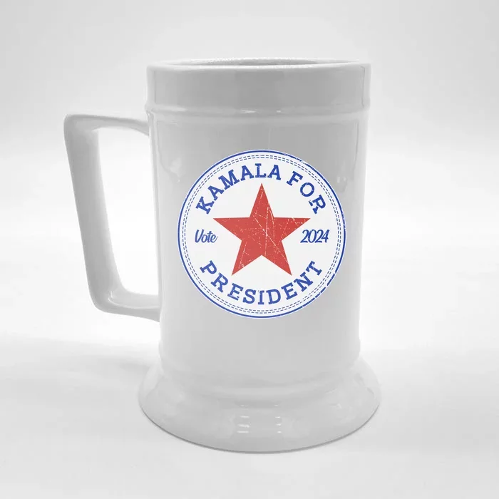 Vote 2024 Kamala For President Sneaker Logo Front & Back Beer Stein