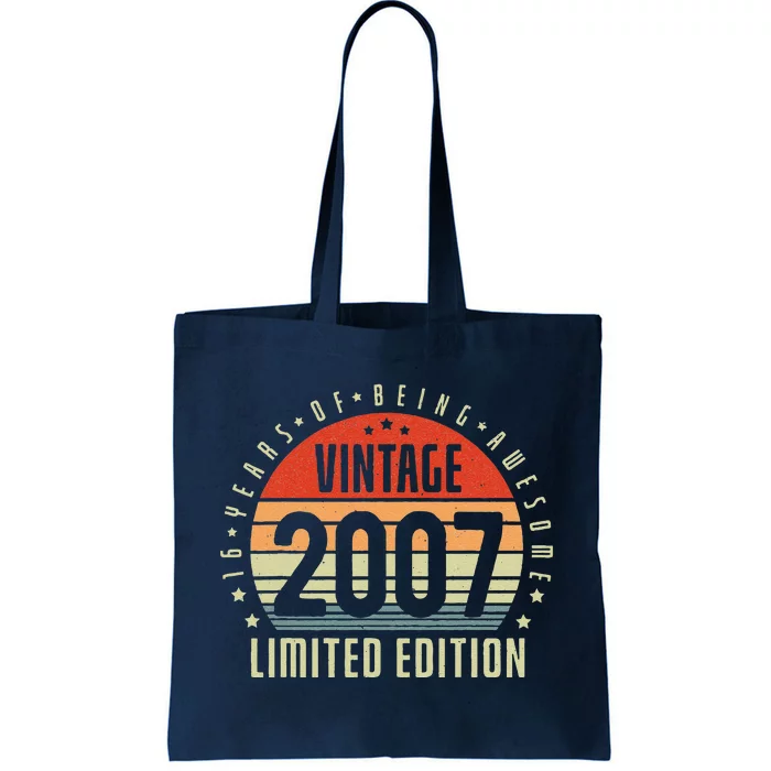 Vintage 2007 Limited Edition 16 Year Old 16th Birthday Tote Bag