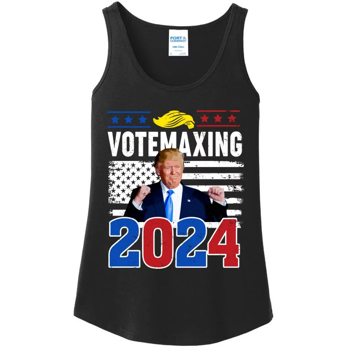 Votemaxing 2024 Looksmaxxing Funny Ladies Essential Tank