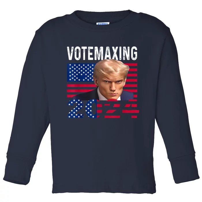 Votemaxing 2024 Looksmaxxing Funny Toddler Long Sleeve Shirt