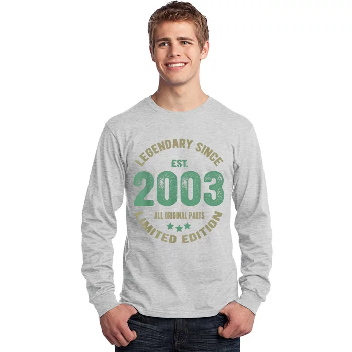 Vintage 2003 Limited Edition 20th Birthday 20 Year Old Tall Long Sleeve T-Shirt