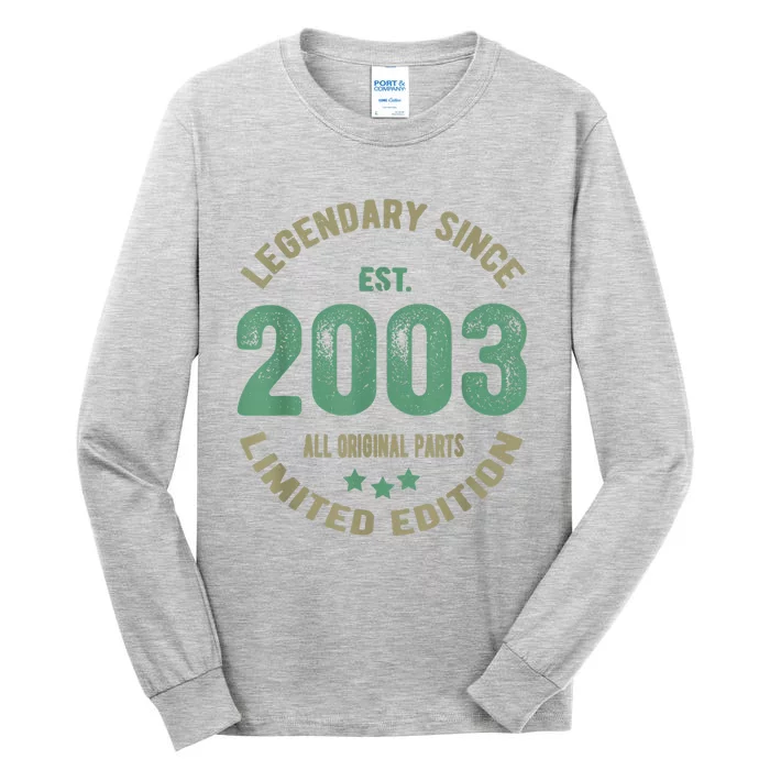 Vintage 2003 Limited Edition 20th Birthday 20 Year Old Tall Long Sleeve T-Shirt