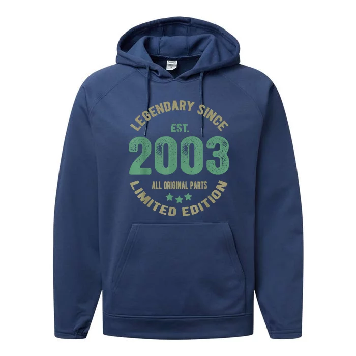 Vintage 2003 Limited Edition 20th Birthday 20 Year Old Performance Fleece Hoodie