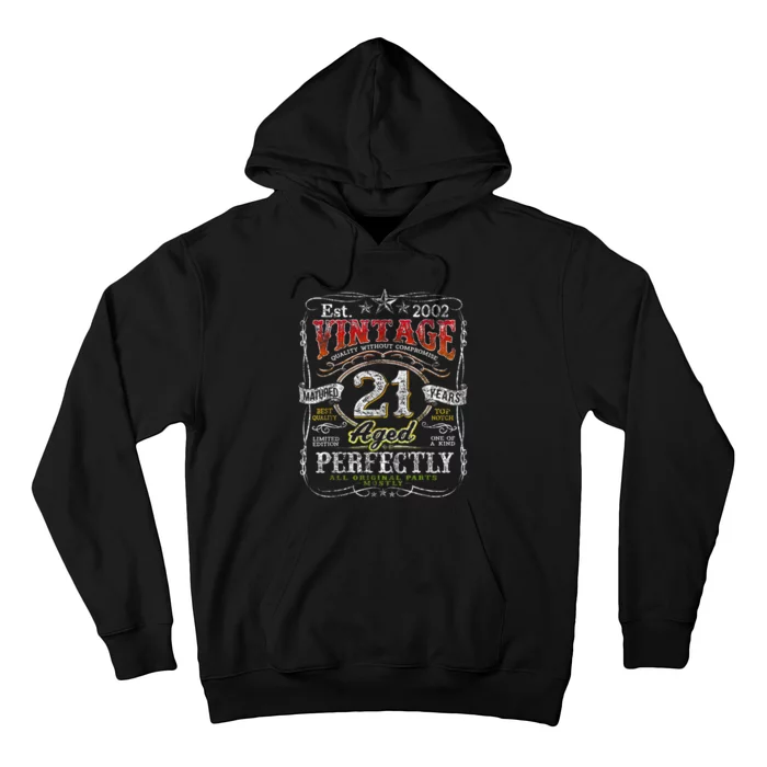 Vintage 2002 Limited Edition 21 Year Old 21st Birthday Men Hoodie