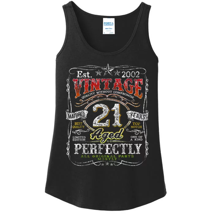 Vintage 2002 Limited Edition 21 Year Old 21st Birthday Men Ladies Essential Tank