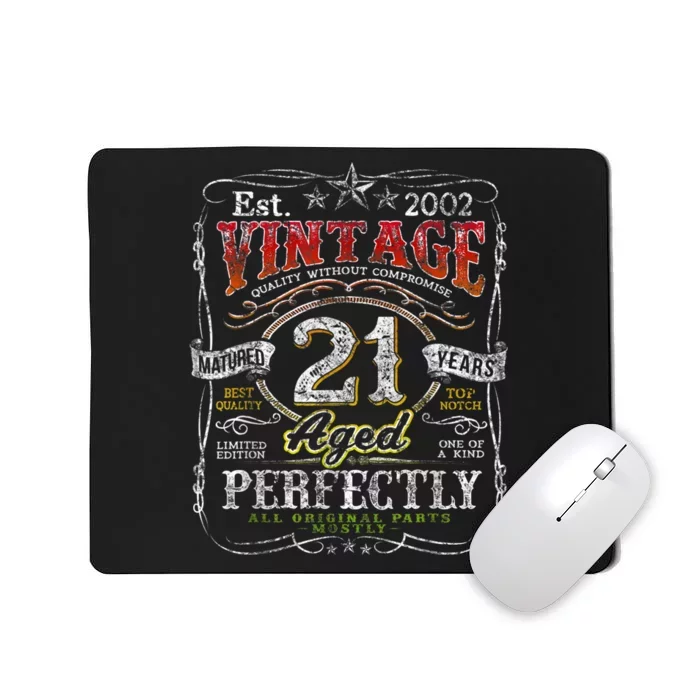 Vintage 2002 Limited Edition 21 Year Old 21st Birthday Men Mousepad