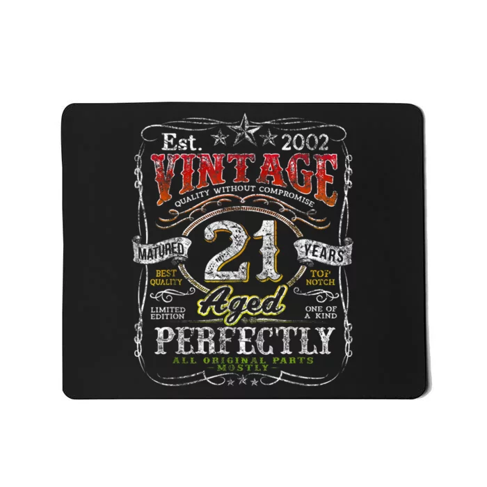 Vintage 2002 Limited Edition 21 Year Old 21st Birthday Men Mousepad