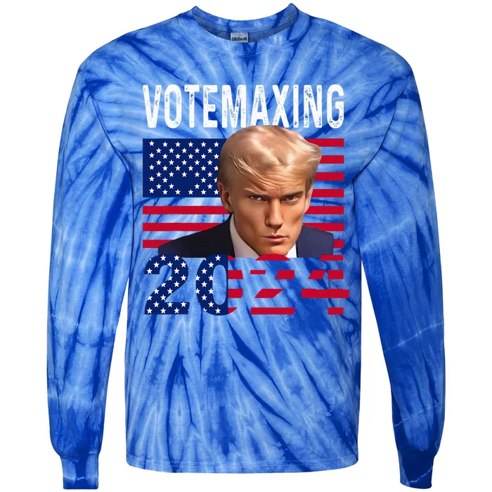 VoteMaxing 2024 LooksMaxxing Funny Tie-Dye Long Sleeve Shirt