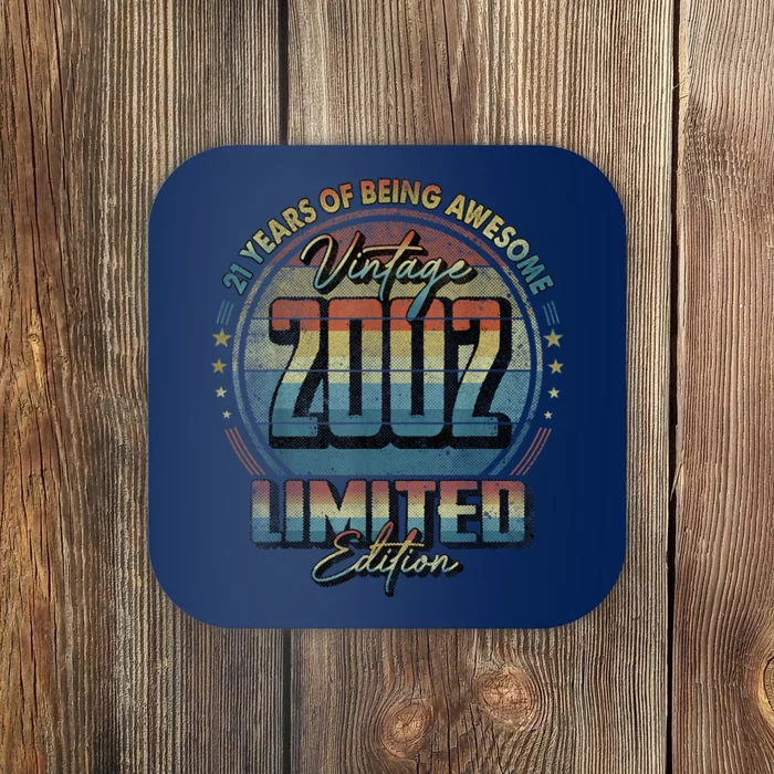 Vintage 2002 Limited Edition 21 Year Old 21st Birthday Coaster