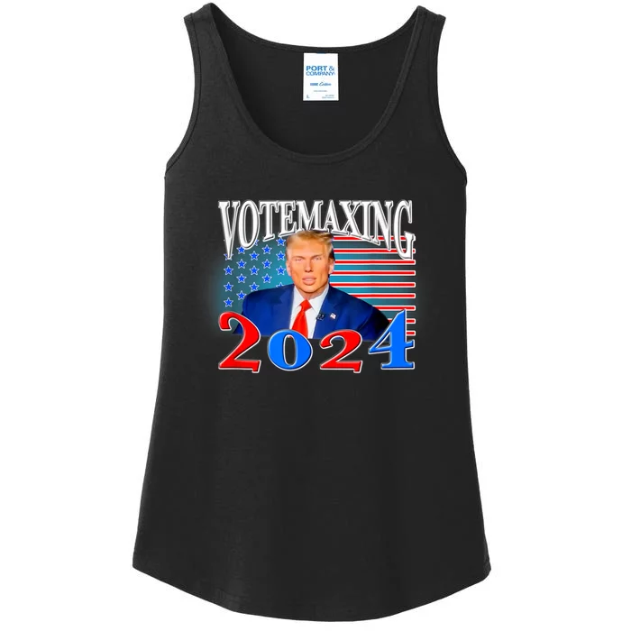 Votemaxing 2024 Looksmax Funny Ladies Essential Tank