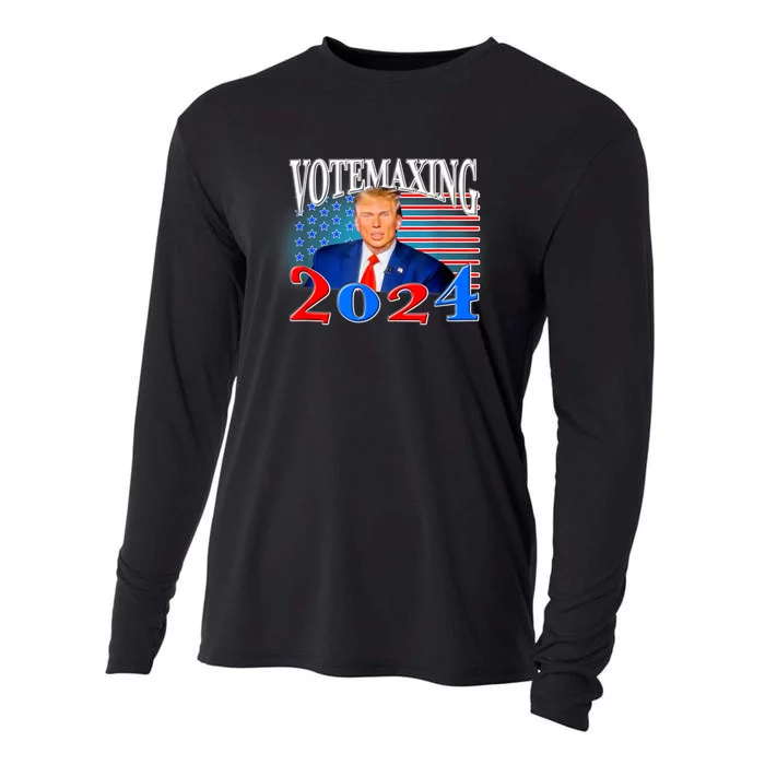 Votemaxing 2024 Looksmax Funny Cooling Performance Long Sleeve Crew