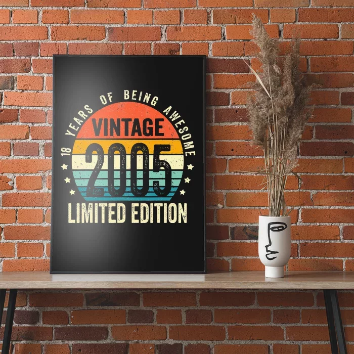 Vintage 2005 Limited Edition 18 Year Old Gifts 18th Birthday Poster