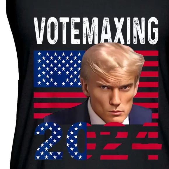 Votemaxing 2024 Looksmaxxing Funny Ladies Essential Flowy Tank