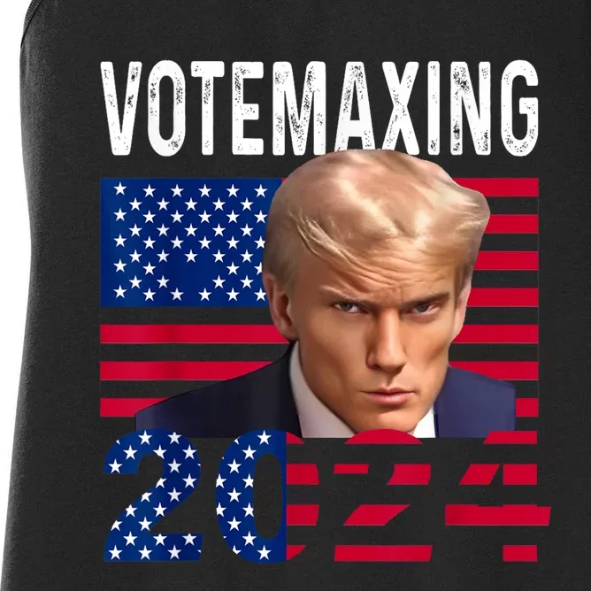 Votemaxing 2024 Looksmaxxing Funny Women's Racerback Tank