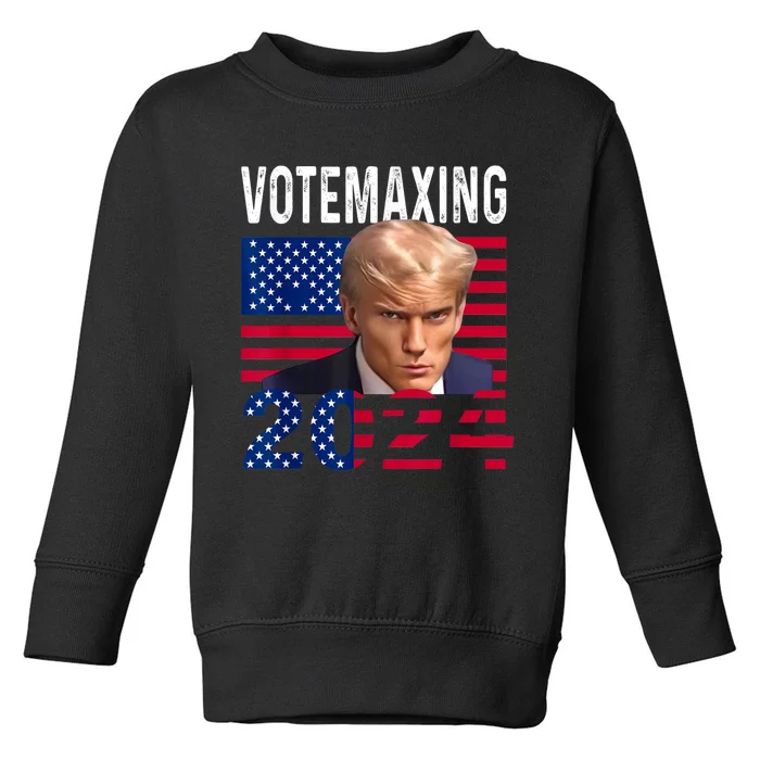 Votemaxing 2024 Looksmaxxing Funny Toddler Sweatshirt