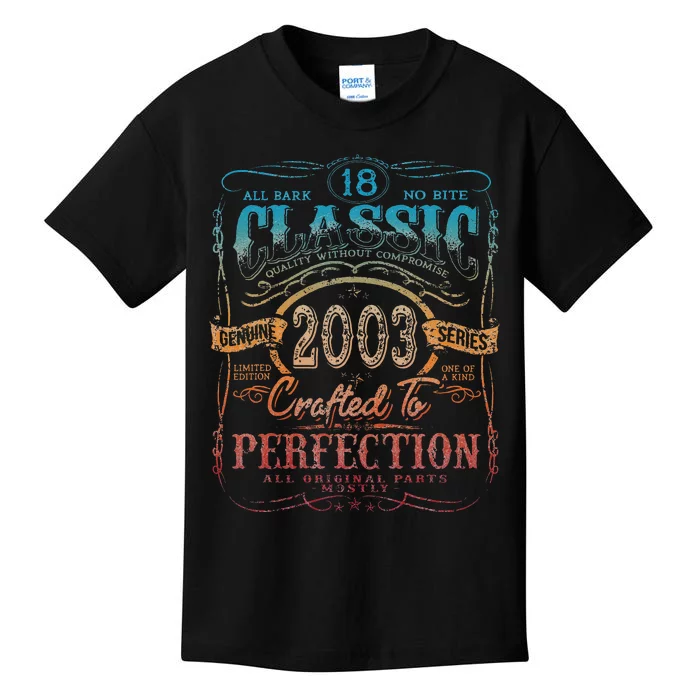 Vintage 2003 Limited Edition 18 years old 18th Birthday Kids T-Shirt