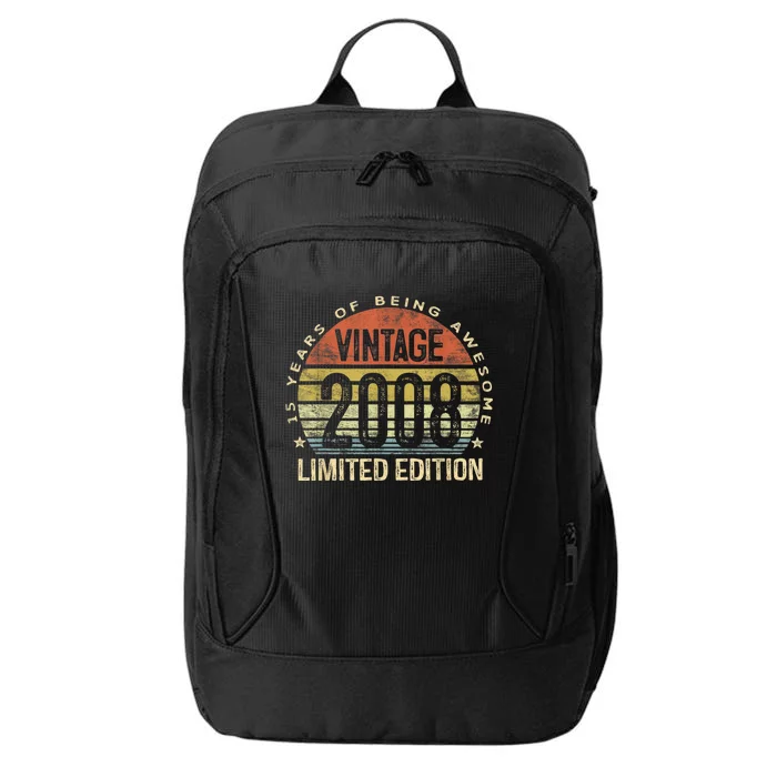 Vintage 2008 Limited Edition 15 Year Old Gifts 15th Birthday City Backpack