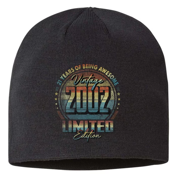 Vintage 2002 Limited Edition 21 Year Old 21st Birthday 8 1/2in Sustainable Knit Beanie