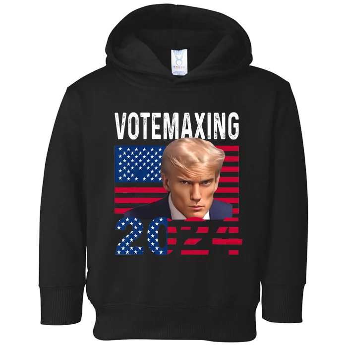 Votemaxing 2024 Looksmaxxing Funny Toddler Hoodie