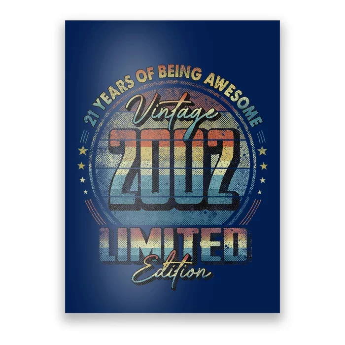 Vintage 2002 Limited Edition 21 Year Old 21st Birthday Love Poster