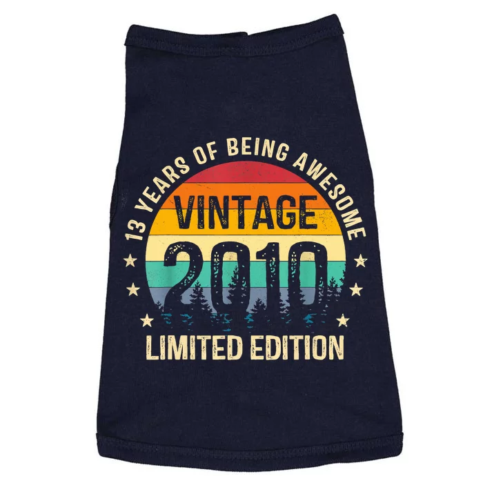 Vintage 2010 Limited Edition 13 Year Old Gifts 13th Birthday Doggie Tank