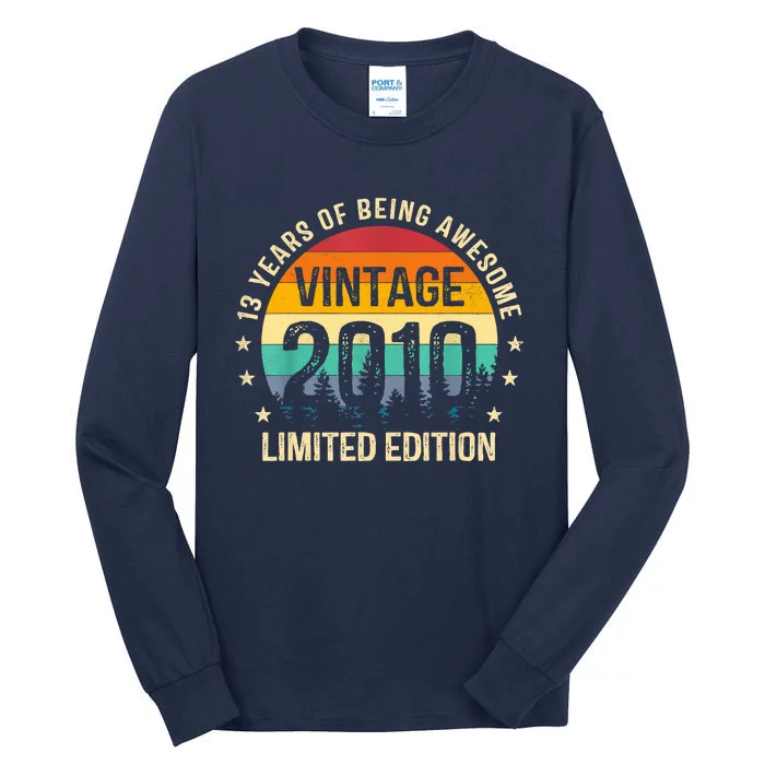 Vintage 2010 Limited Edition 13 Year Old Gifts 13th Birthday Tall Long Sleeve T-Shirt