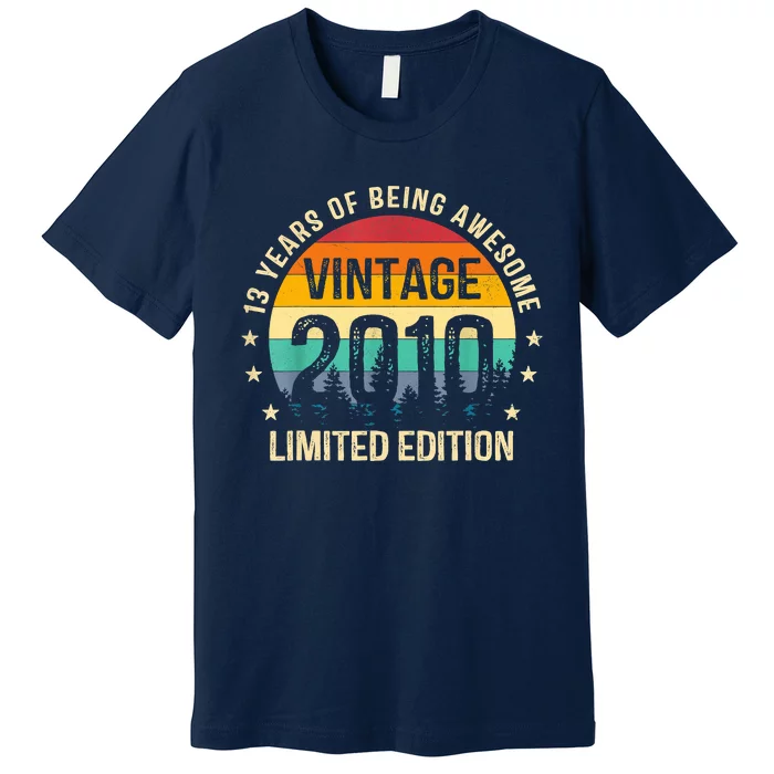 Vintage 2010 Limited Edition 13 Year Old Gifts 13th Birthday Premium T-Shirt