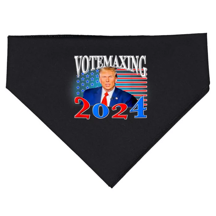 Votemaxing 2024 Looksmax Funny USA-Made Doggie Bandana