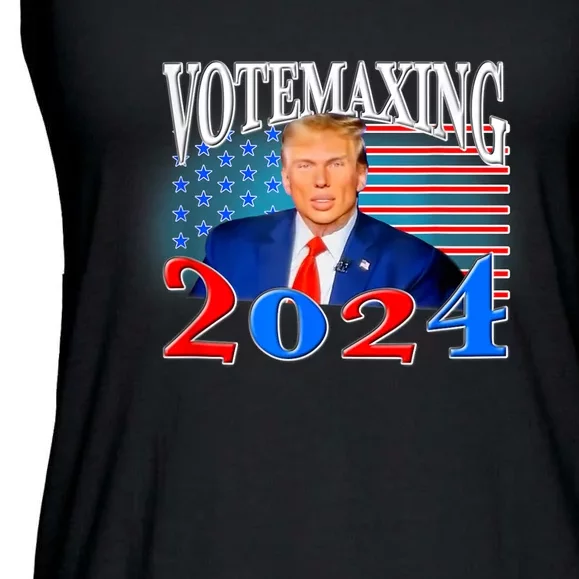 Votemaxing 2024 Looksmax Funny Ladies Essential Flowy Tank