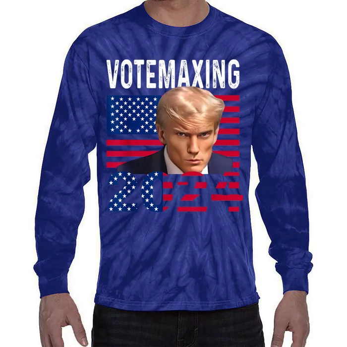 Votemaxing 2024 Looksmaxxing Funny Tie-Dye Long Sleeve Shirt