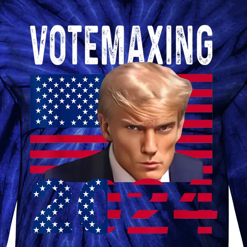 Votemaxing 2024 Looksmaxxing Funny Tie-Dye Long Sleeve Shirt