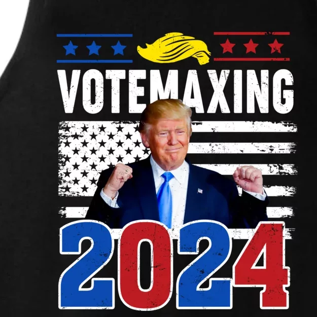 Votemaxing 2024 Looksmaxxing Funny Ladies Tri-Blend Wicking Tank