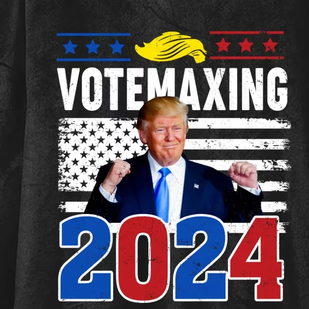 Votemaxing 2024 Looksmaxxing Funny Hooded Wearable Blanket