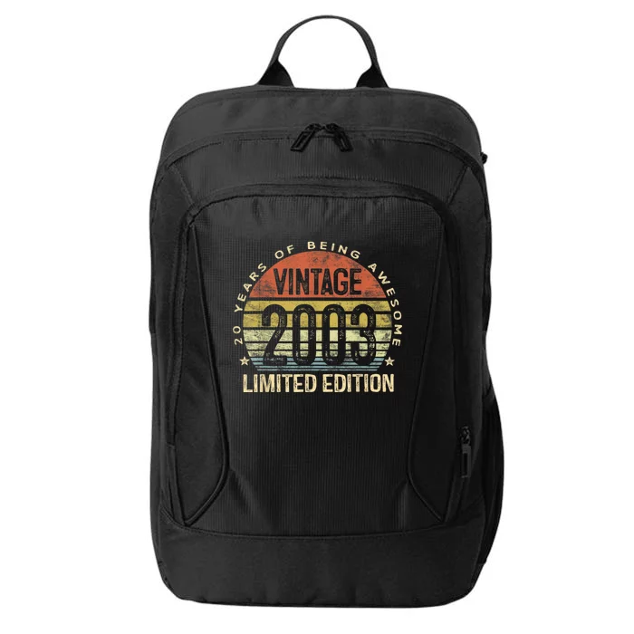 Vintage 2003 Limited Edition 20 Year Old Gifts 20th Birthday City Backpack