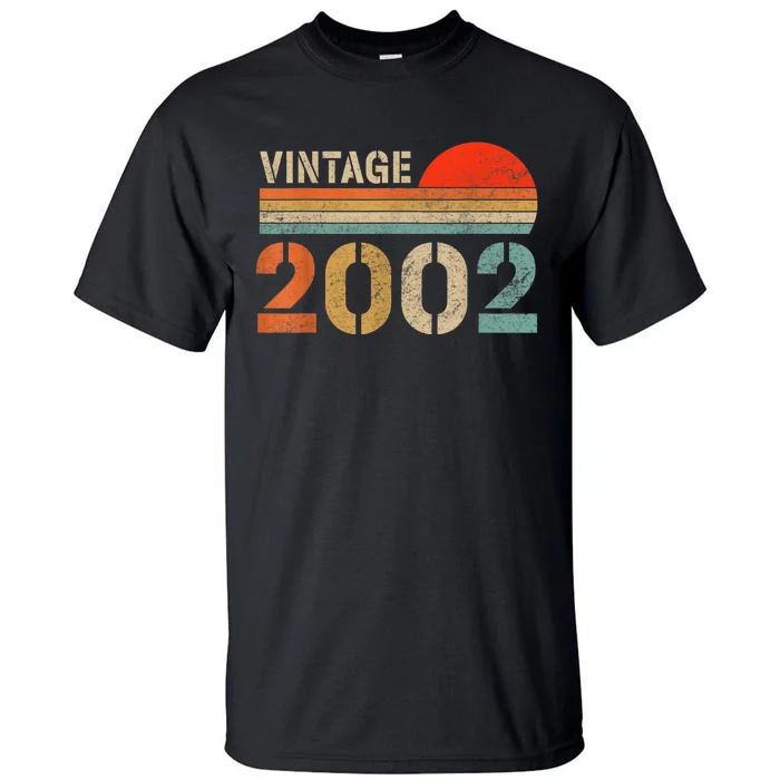 Vintage 2002 Made In 2002 21st Birthday Gift 21 Year Old Tall T-Shirt