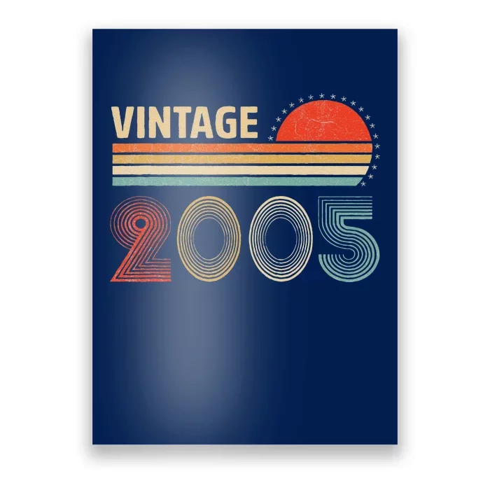 Vintage 2005 Made In 2005 18th Birthday Gift 18 Year Old Poster