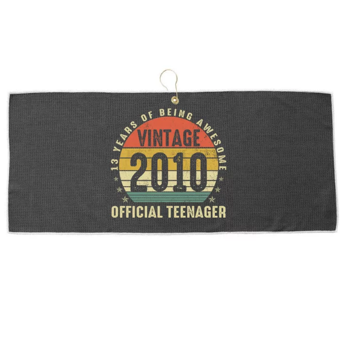 Vintage 2010 Official Teenager 13th Birthday Gifts 13 Yr Old Large Microfiber Waffle Golf Towel