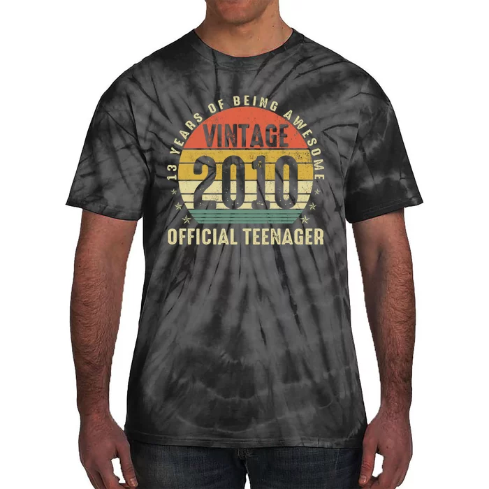 Vintage 2010 Official Teenager 13th Birthday Gifts 13 Yr Old Tie-Dye T-Shirt