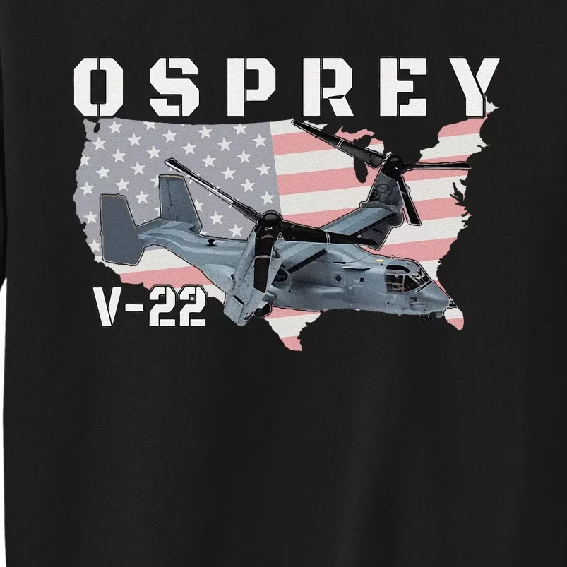 V 22 Osprey Tiltrotor Military Aircraft Helicopter MV 22 Sweatshirt