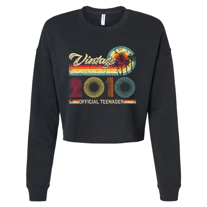 Vintage 2010 Official Teenager 13th Birthday Cropped Pullover Crew