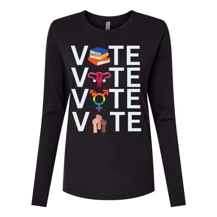 Vote 2024 Presidential Election Human Rights & Lgbtq Womens Cotton Relaxed Long Sleeve T-Shirt