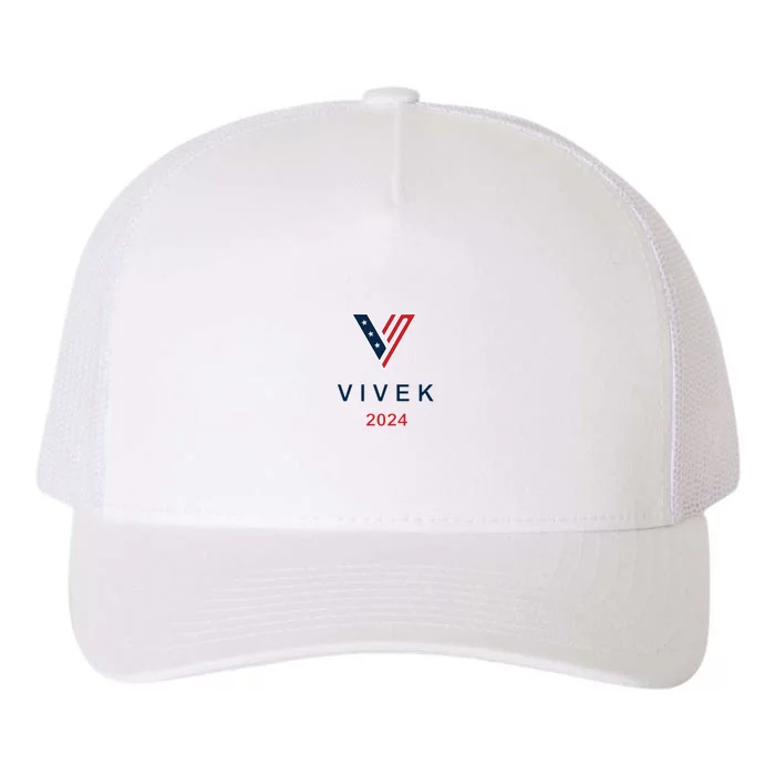 Vivek 2024 Pocket Print Logo Yupoong Adult 5-Panel Trucker Hat