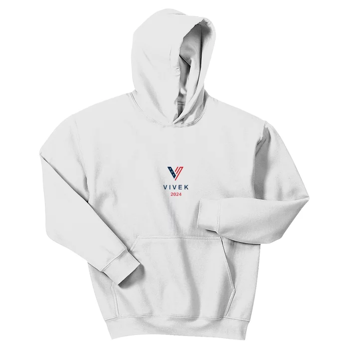 Vivek 2024 Pocket Print Logo Kids Hoodie