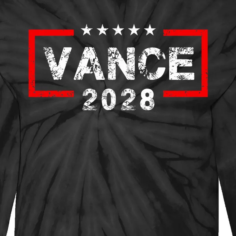 Vance 2028 President Election Campaign Us Flag Tie-Dye Long Sleeve Shirt