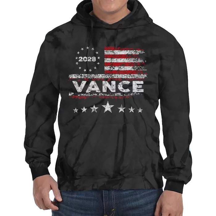 Vance 2028 President Us Flag Tie Dye Hoodie