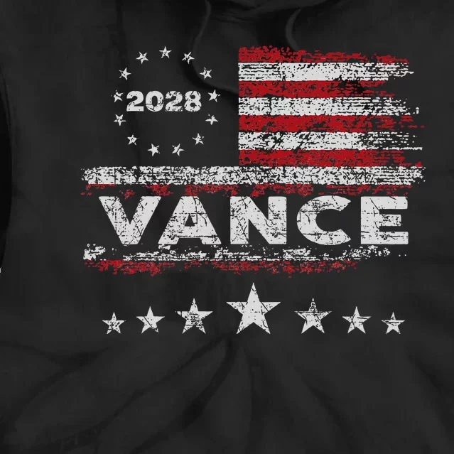 Vance 2028 President Us Flag Tie Dye Hoodie