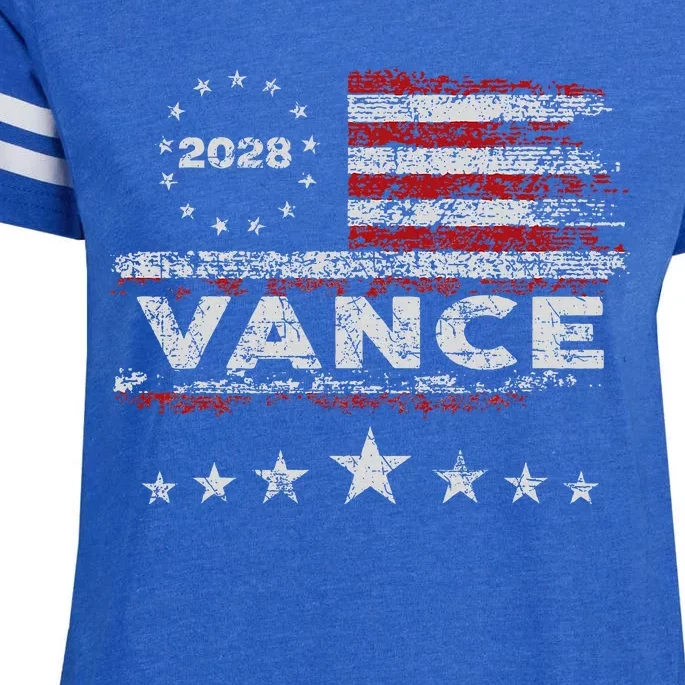 Vance 2028 President Us Flag Enza Ladies Jersey Football T-Shirt