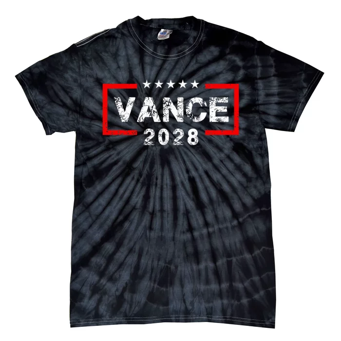 Vance 2028 President Election Campaign Us Flag Vintage Tie-Dye T-Shirt